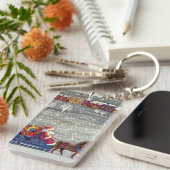 ヴィンテージクリスマスサンタクロース馬オープンスリー キーホルダー (正面右)