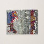 ヴィンテージクリスマスサンタクロース馬オープンスリー ジグソーパズル (横)