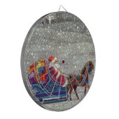 ヴィンテージクリスマスサンタクロース馬オープンスリー ダーツボード (正面左)