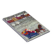 ヴィンテージクリスマスサンタクロース馬オープンスリー ノートブック (右側)