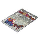 ヴィンテージクリスマスサンタクロース馬オープンスリー ノートブック (左側)