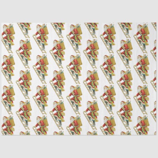 ヴィンテージクリスマスサンタクロース&ギフト 薄葉紙 (正面)