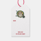 ヴィンテージクリスマスサンタクロース&ターキーギフトラベル ギフトタグ (裏面)