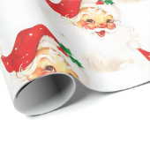 ヴィンテージクリスマスサンタクロース ラッピングペーパー (ロールコーナー)