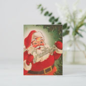 ヴィンテージクリスマスサンタグリーティング シーズンカード (スタンド正面)
