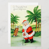 ヴィンテージクリスマスサンタゴルフ シーズンカード (正面/裏面)