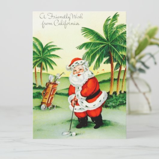 ヴィンテージクリスマスサンタゴルフ シーズンカード (スタンド正面)