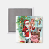 ヴィンテージクリスマスサンタシーン マグネット (正面/裏面)