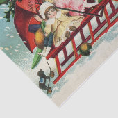 ヴィンテージクリスマスサンタスペシャルスレッドと玩具 薄葉紙 (詳細)