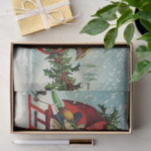 ヴィンテージクリスマスサンタスペシャルスレッドと玩具 薄葉紙 (ギフト)