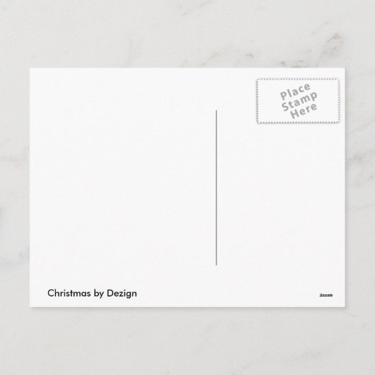 ヴィンテージクリスマスサンタスレイトインデナー シーズンポストカード (裏面)