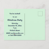 ヴィンテージクリスマスサンタズスススそり冬招待状 インビテーションポストカード (裏面)