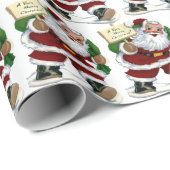 ヴィンテージクリスマスサンタタイルパーティー ラッピングペーパー (ロールコーナー)