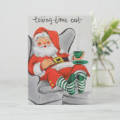 ヴィンテージクリスマスサンタテイク昼寝 シーズンカード (スタンド正面)