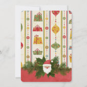 ヴィンテージクリスマスサンタテーブルカード 招待状 (裏面)