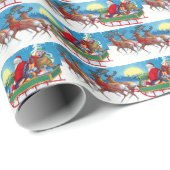 ヴィンテージクリスマスサンタトインデアタイルパーティー ラッピングペーパー (ロールコーナー)