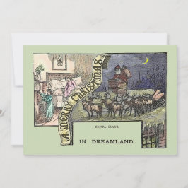 ヴィンテージクリスマスサンタトインデナーと子供 カード