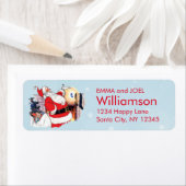 ヴィンテージクリスマスサンタフィレス差出人住所 ラベル (インサイチュ)