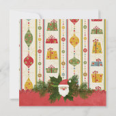 ヴィンテージクリスマスサンタブライダルシャワー 招待状 (裏面)