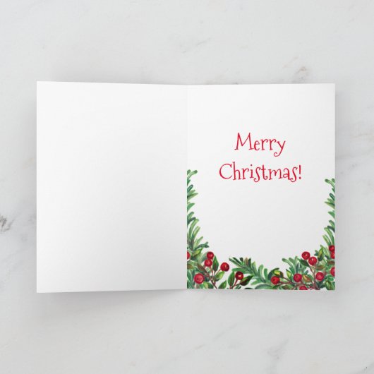 ヴィンテージクリスマスサンタペットアニマルズドッグキャットバニー シーズンカード (内部)