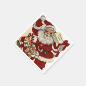 ヴィンテージクリスマスサンタホリデイ紙ナプキンス スタンダードカクテルナプキン (角)