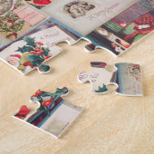 ヴィンテージクリスマスサンタホリデーデカップポストカード ジグソーパズル (側面)