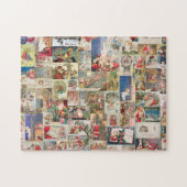 ヴィンテージクリスマスサンタホリデーデカップポストカード ジグソーパズル (横)