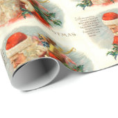 ヴィンテージクリスマスサンタホリデーパーティーラップ ラッピングペーパー (ロールコーナー)