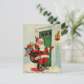 ヴィンテージクリスマスサンタリングや輪ズドアベル シーズンカード (スタンド正面)
