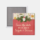 ヴィンテージクリスマスサンタ日付保存 マグネット (正面/裏面)