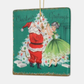 ヴィンテージクリスマスサンタ飾とガールズツリー セラミックオーナメント (左)