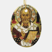 ヴィンテージクリスマスサンニコラスサンタ セラミックオーナメント (裏面)