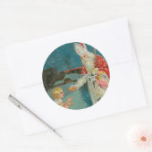 ヴィンテージクリスマスサンニコラスファインアート ラウンドシール (封筒)