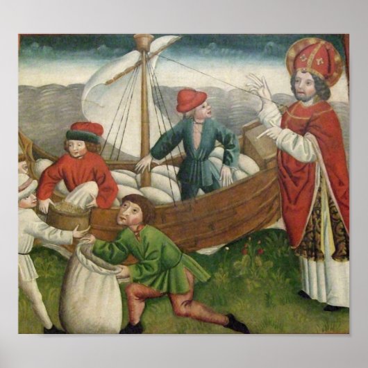 ヴィンテージクリスマスサンニコラス ポスター (正面)