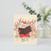 ヴィンテージクリスマスサン読タからトナカイ シーズンカード (スタンド正面)