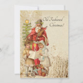 ヴィンテージクリスマスサン遊タのヴァイオリンキッズツリー シーズンカード (正面)