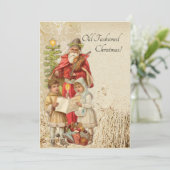 ヴィンテージクリスマスサン遊タのヴァイオリンキッズツリー シーズンカード (スタンド正面)