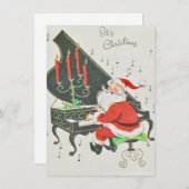 ヴィンテージクリスマスサン遊タズピアノ シーズンカード (正面/裏面)