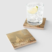 ヴィンテージクリスマスサービスペイント ストーンコースター (横)