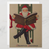 ヴィンテージクリスマスサ読ンタの本 シーズンカード (正面/裏面)