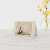 ヴィンテージクリスマスシェパード カード (黄色い花)