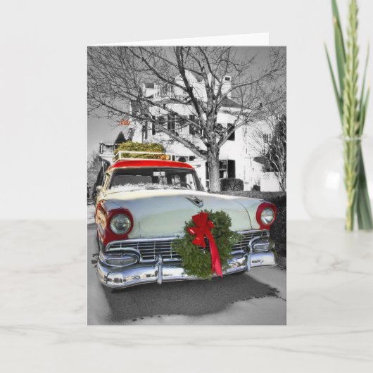 ヴィンテージクリスマスシェビー シーズンカード (正面)