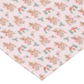 ヴィンテージクリスマスシカとキノコの家のパターン テーブルクロス (アングル)