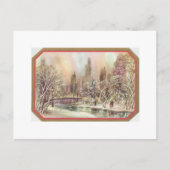 ヴィンテージクリスマスシティシーン シーズンポストカード (正面)