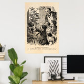 ヴィンテージクリスマスシビクトリアンーンの子ども（木） ポスター (ホームオフィス)