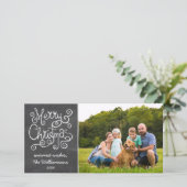 ヴィンテージクリスマスシャルボード書道写真 シーズンカード (スタンド正面)