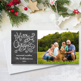 ヴィンテージクリスマスシャルボード書道写真 シーズンカード