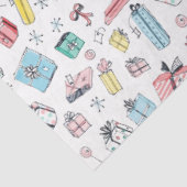 ヴィンテージクリスマスショッピングかわいい手描きギフト 薄葉紙 (詳細)