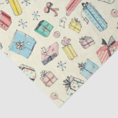 ヴィンテージクリスマスショッピングかわいい手描きギフト 薄葉紙 (詳細)