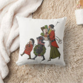 ヴィンテージクリスマスショッピングファミリーおもしろい クッション (ブランケット)
